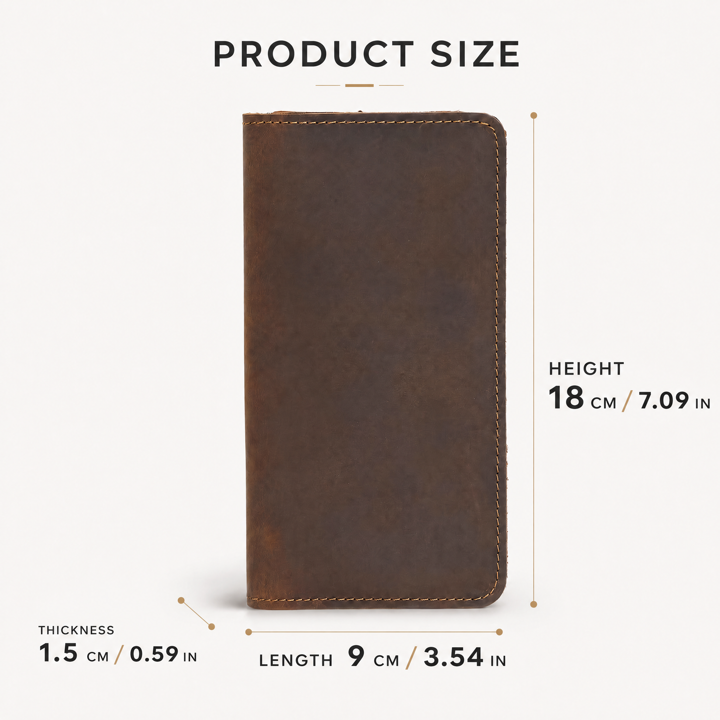 Open long wallet showing card and cash compartments