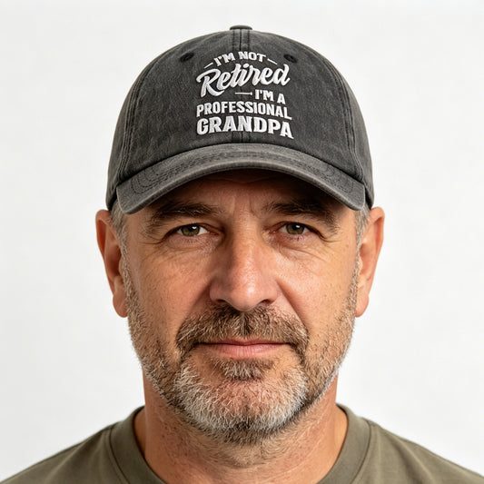 Funny embroidered baseball cap for retired grandpas