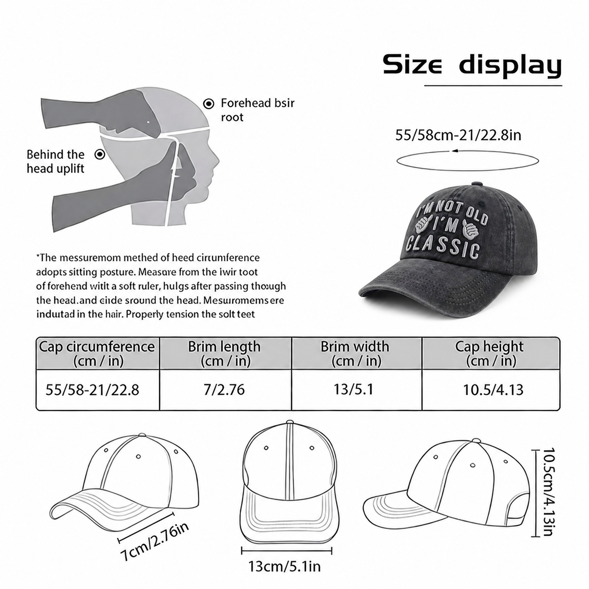 Casual funny baseball cap for everyday wear