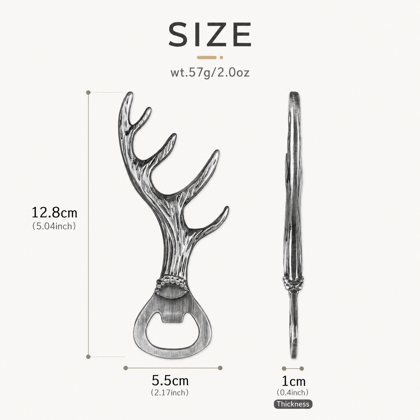 Deer antler bottle opener for home bars and casual gatherings