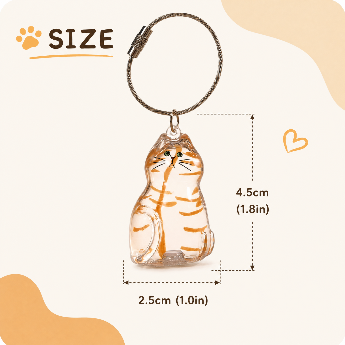 Small cat companion charms for bags, keys, or backpacks