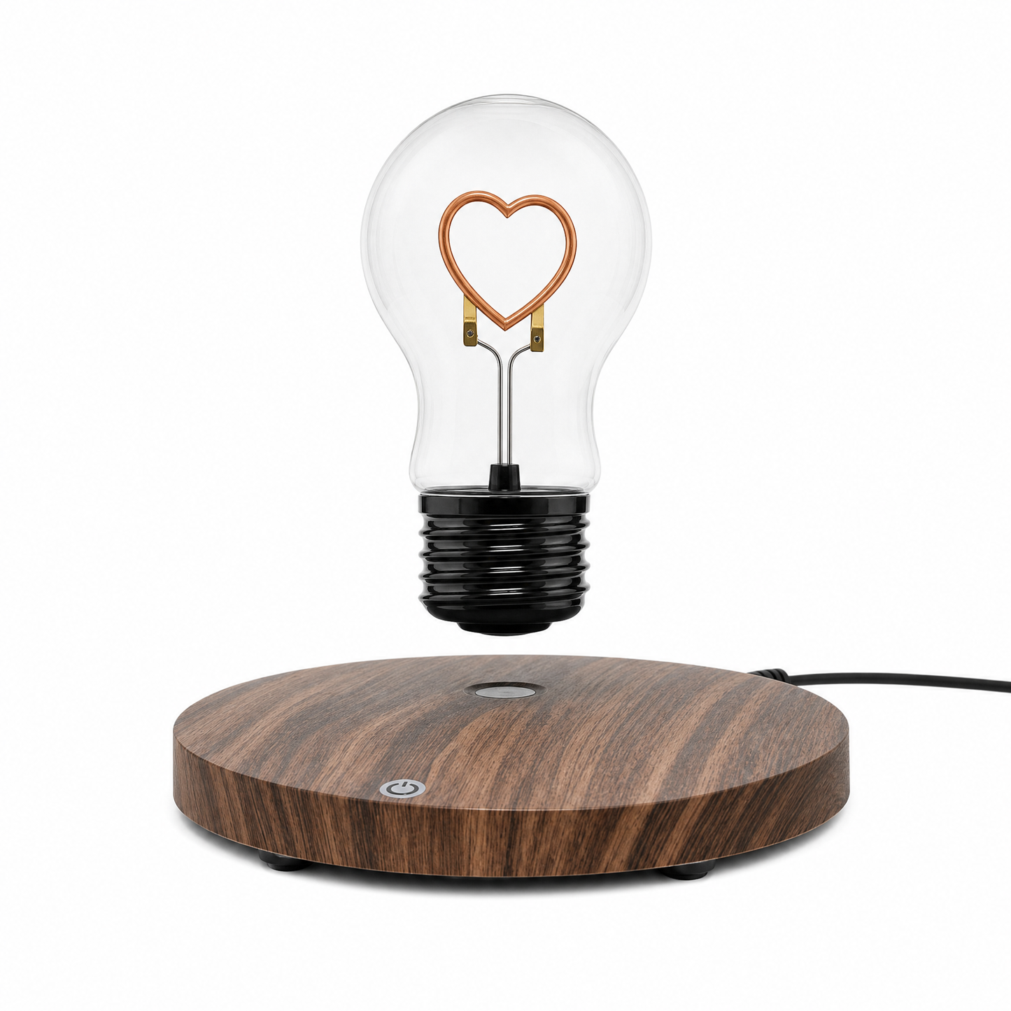 Magnetic floating heart bulb lamp gift for cozy room decor