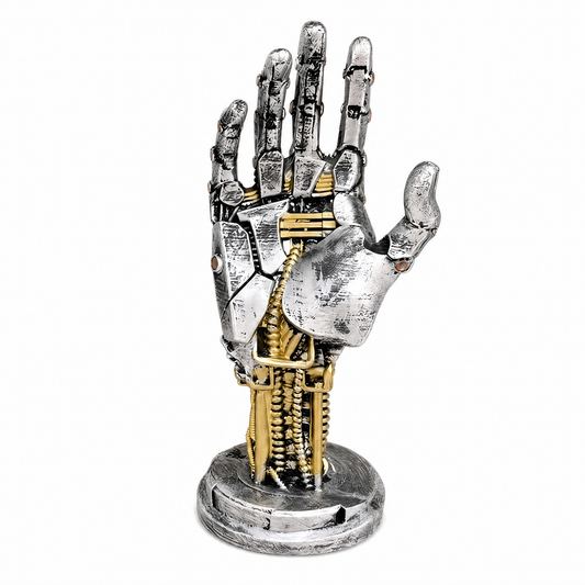 Mechanical hand controller stand for a gaming desk