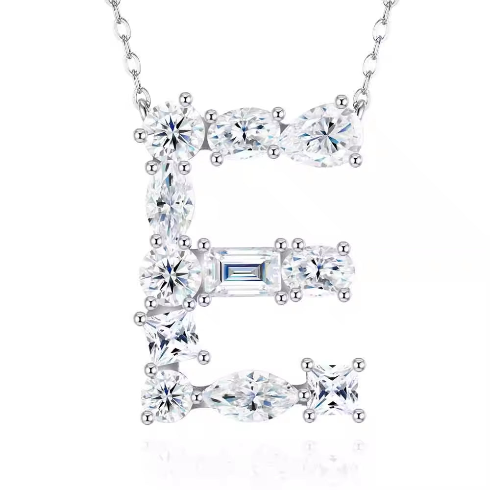 Moissanite Initial Necklace
