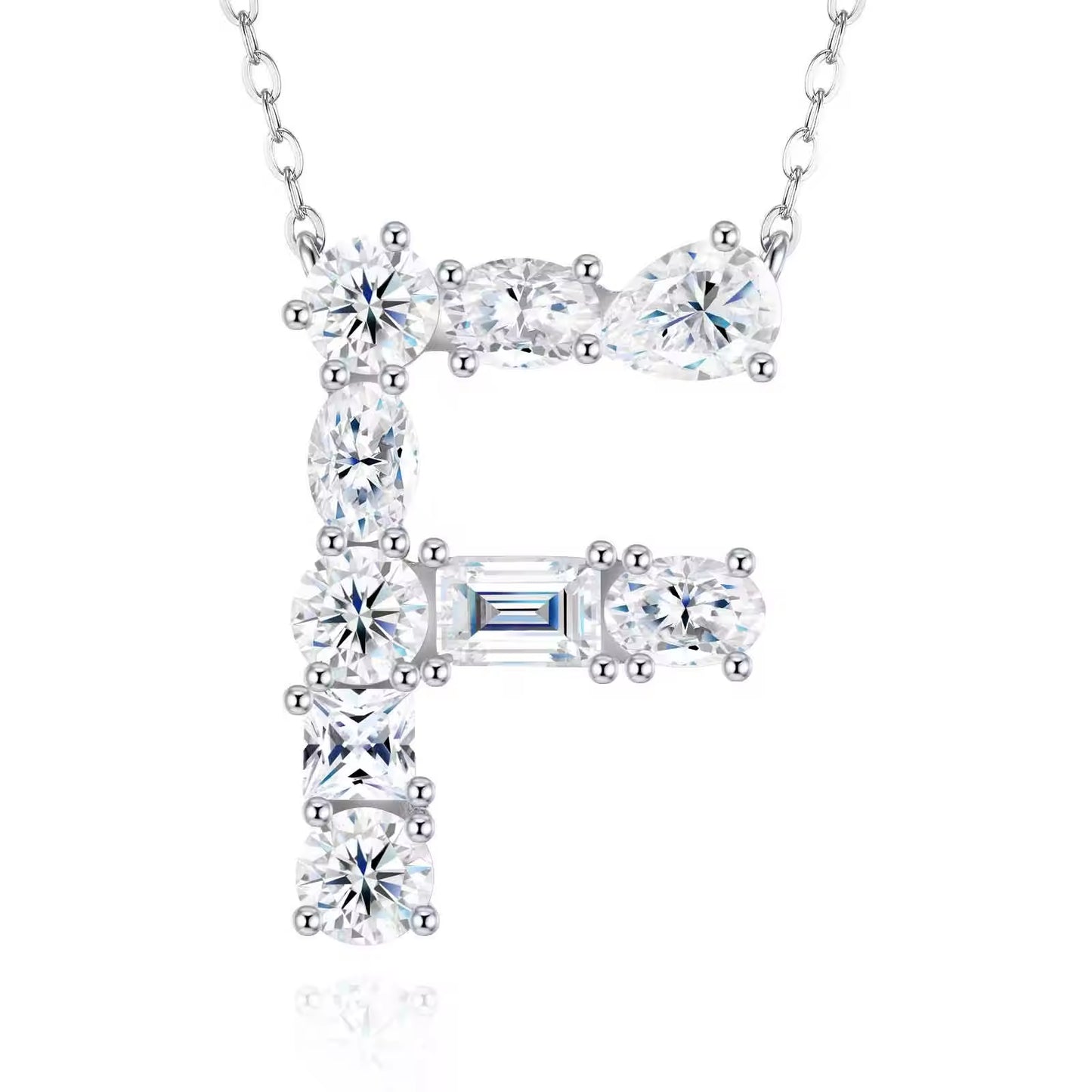 Moissanite Initial Necklace