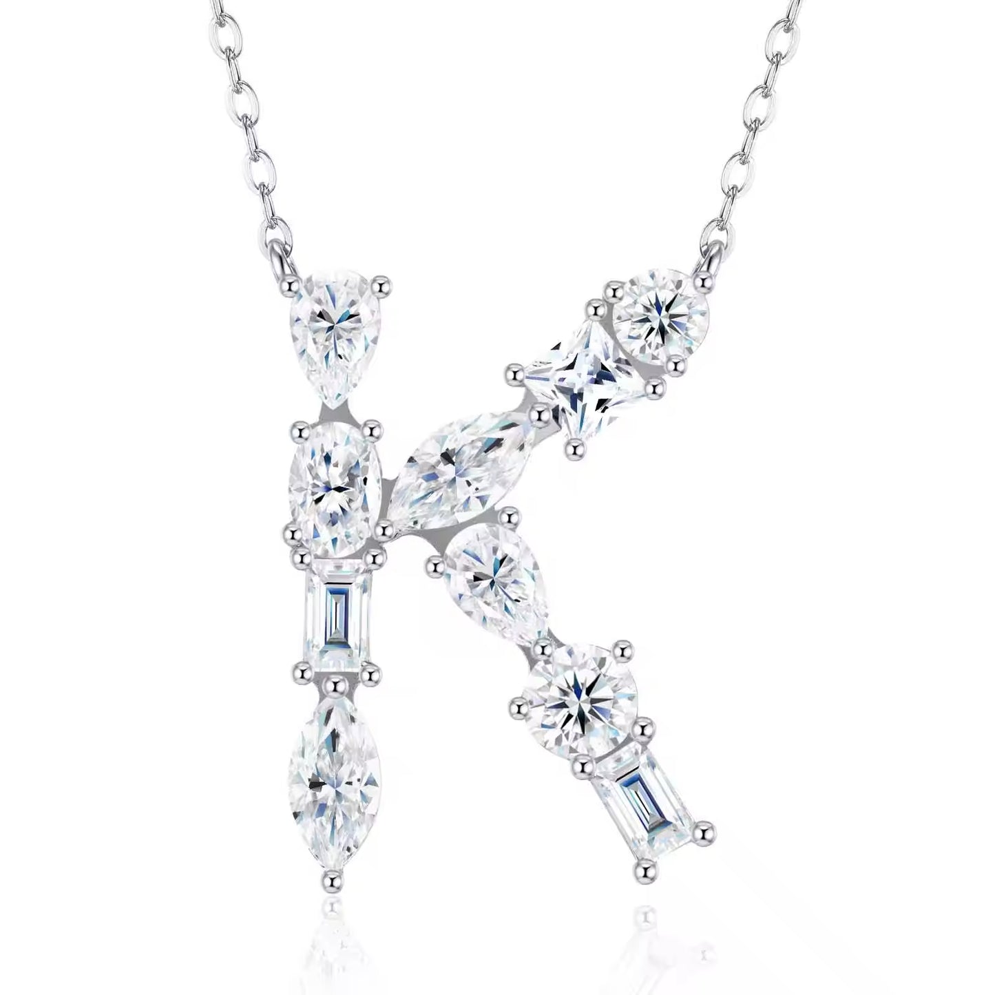 Moissanite Initial Necklace