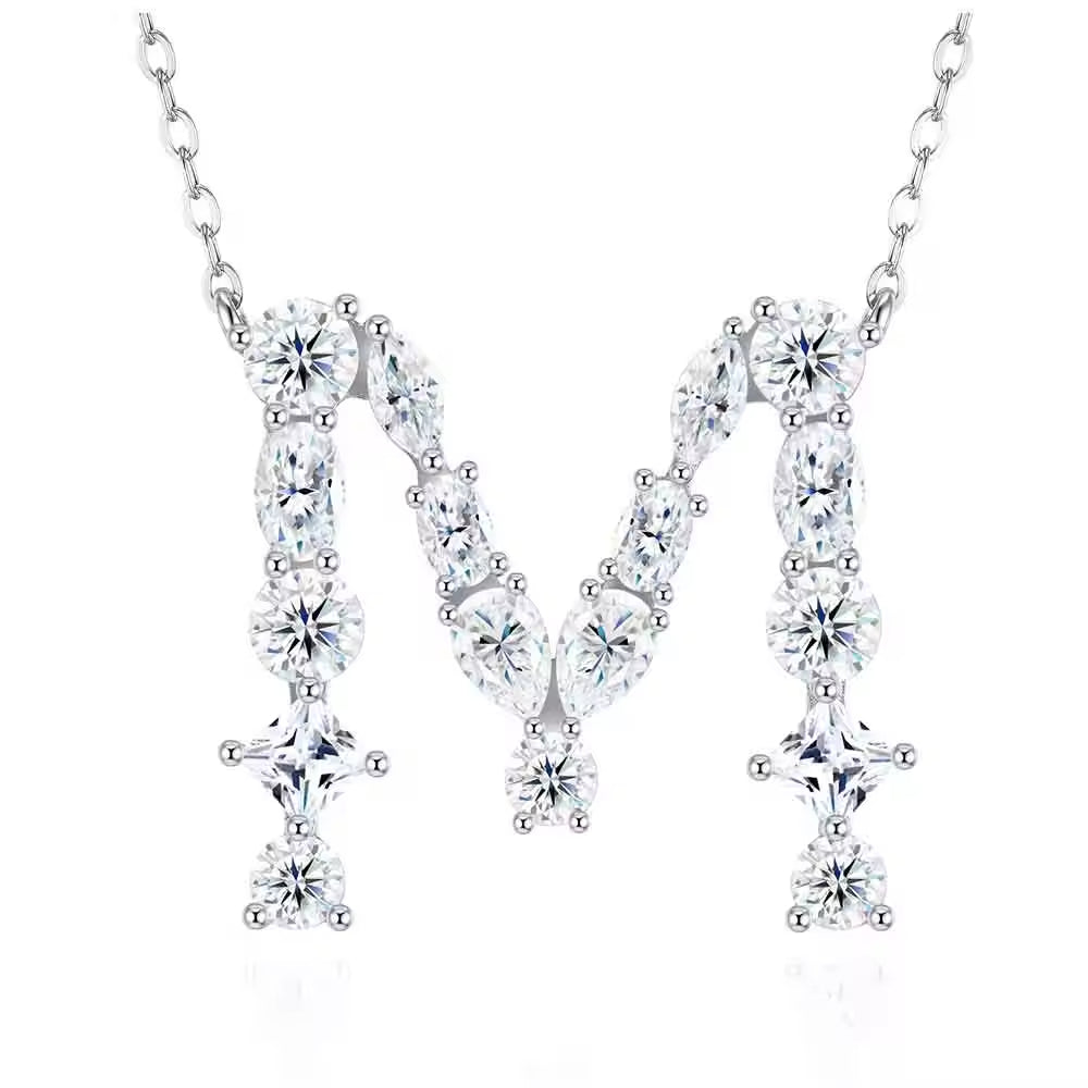 Moissanite Initial Necklace