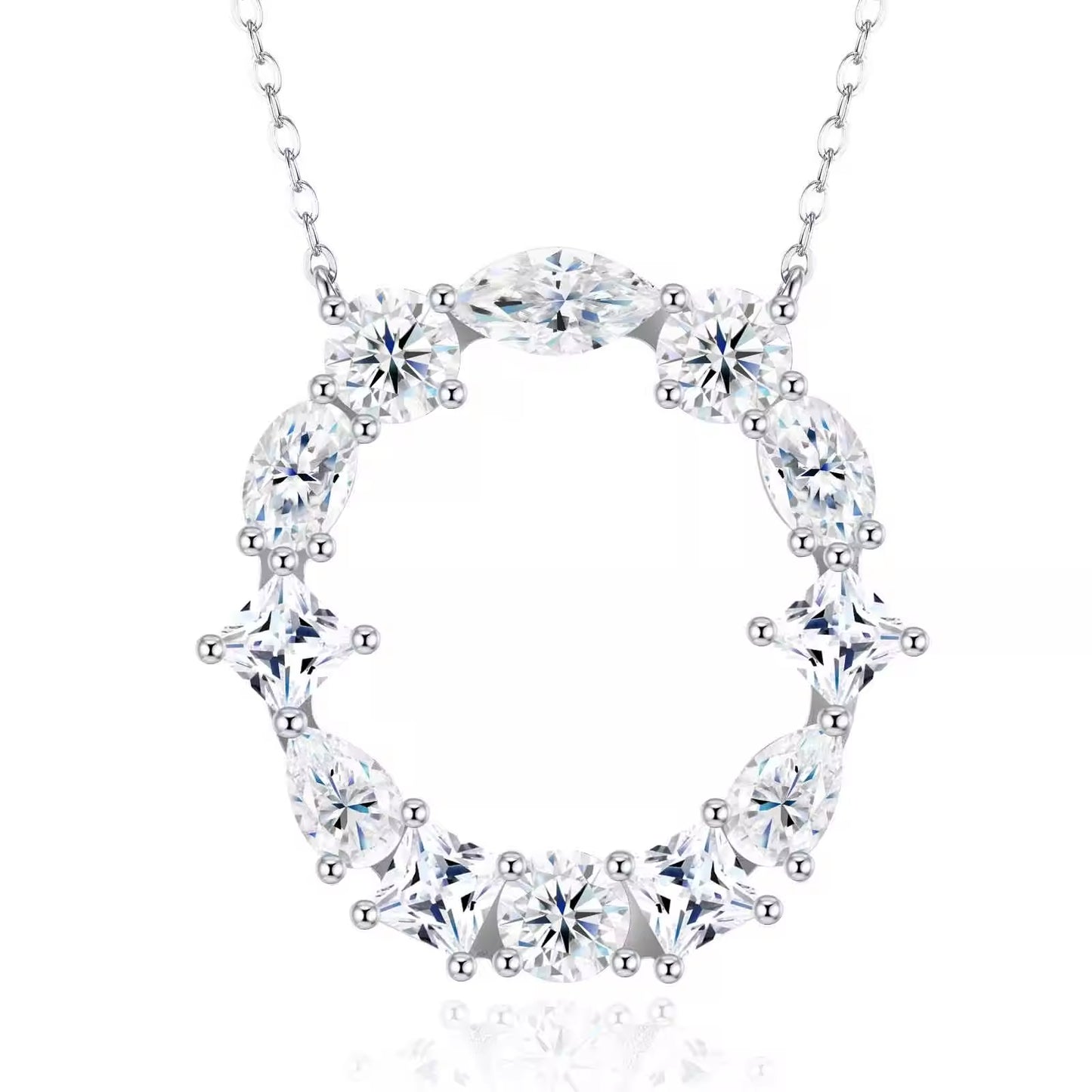 Moissanite Initial Necklace