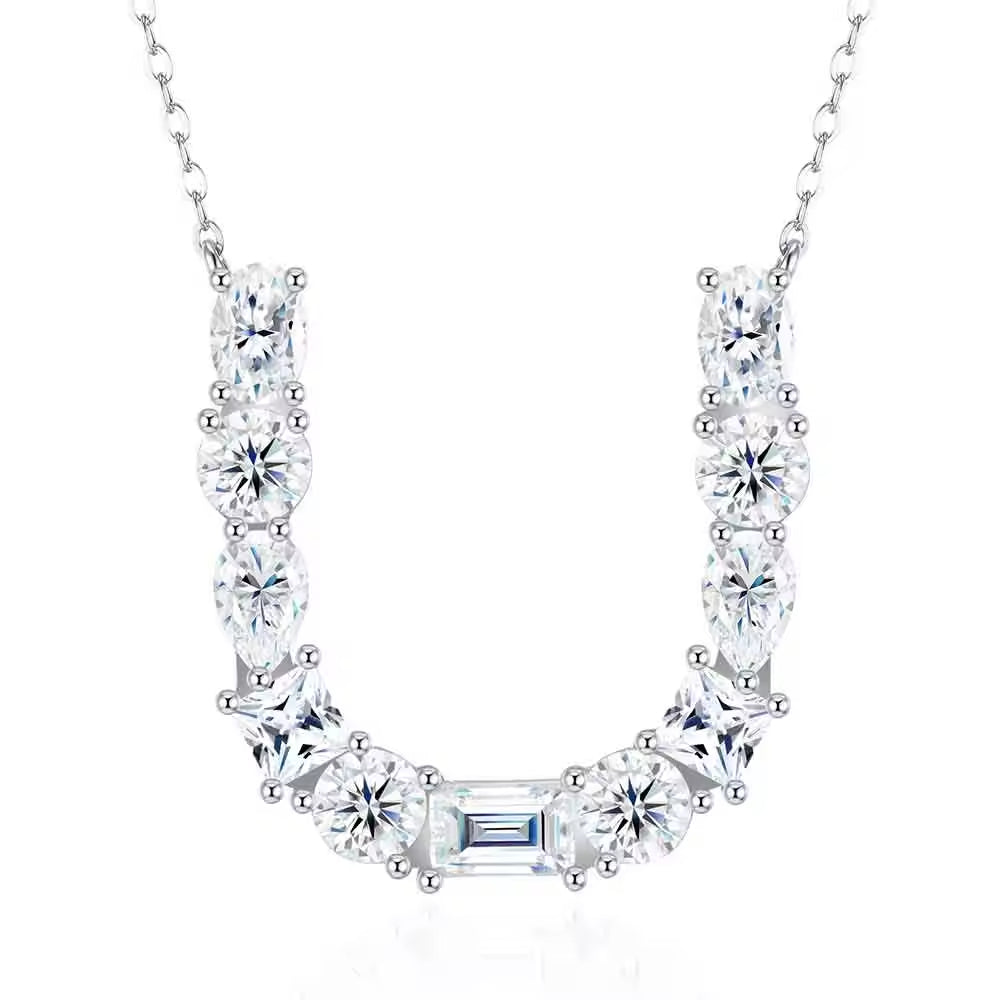 Moissanite Initial Necklace