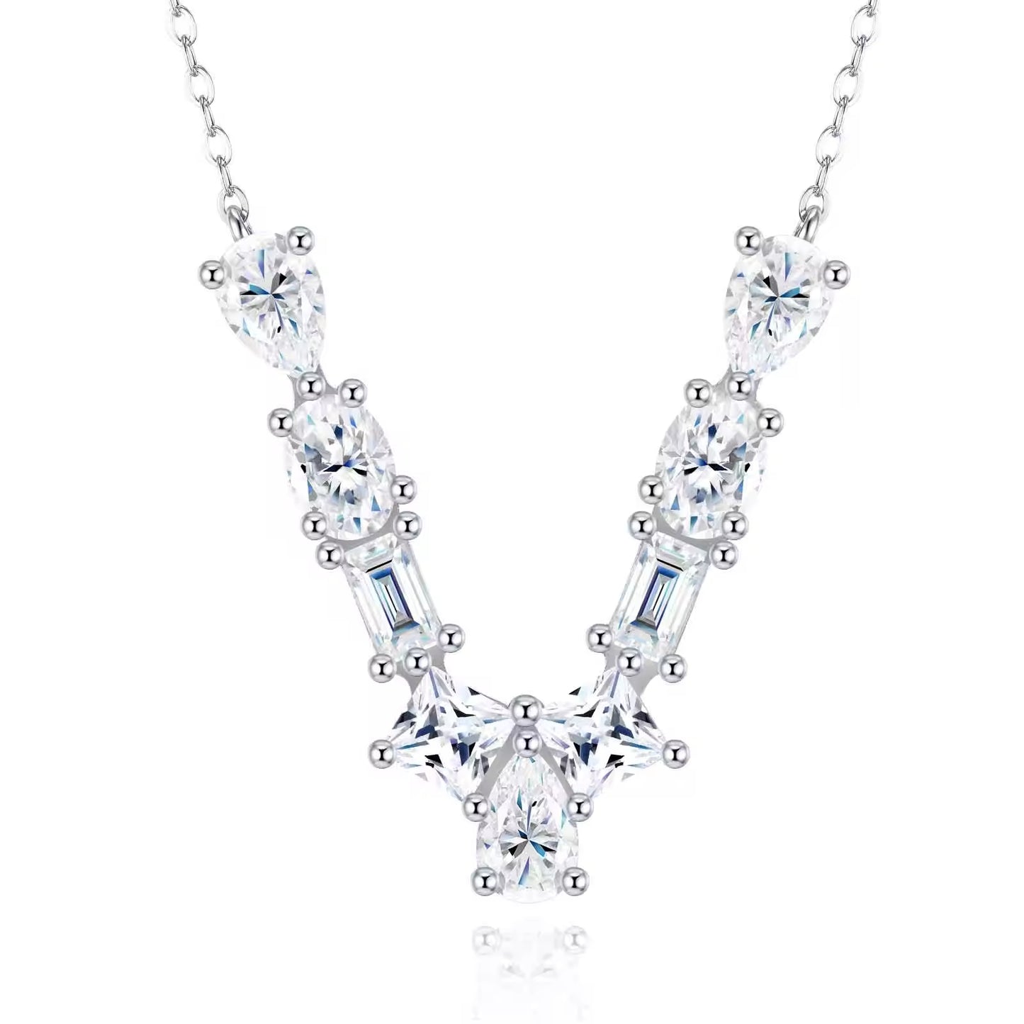 Moissanite Initial Necklace