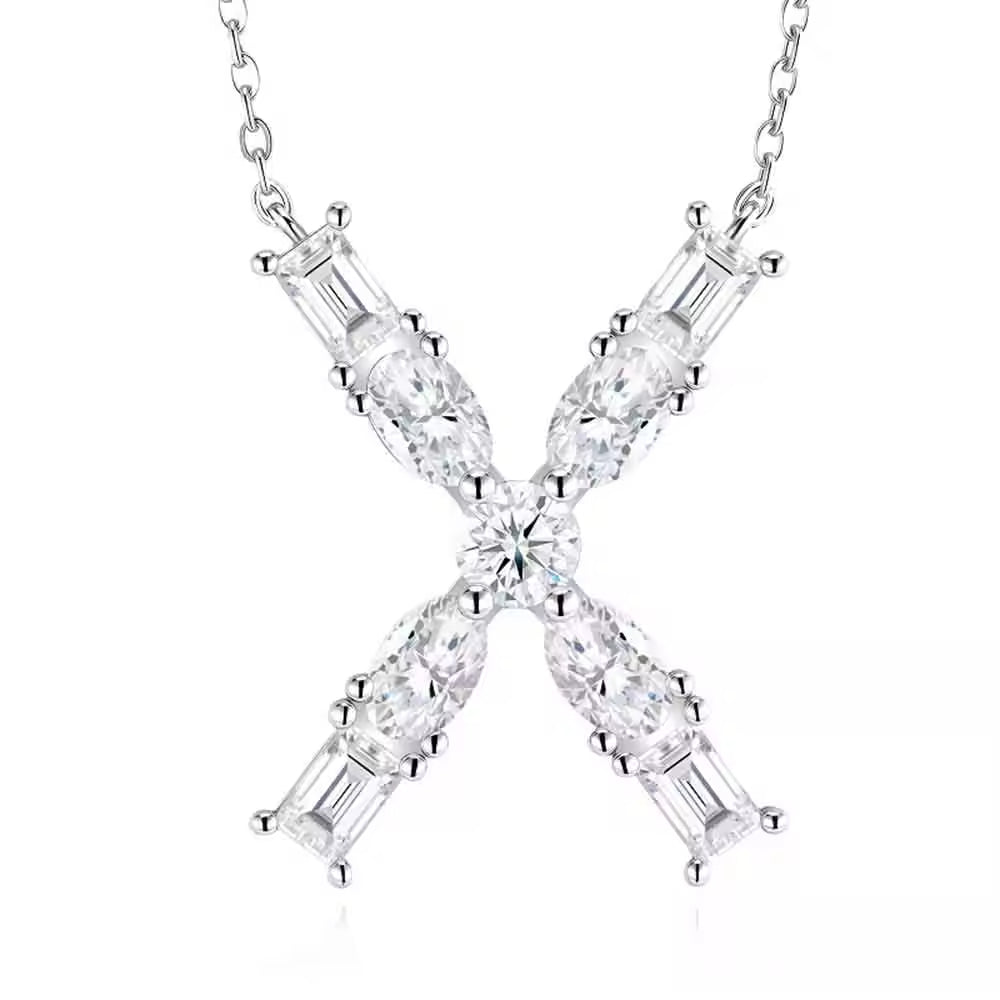 Moissanite Initial Necklace