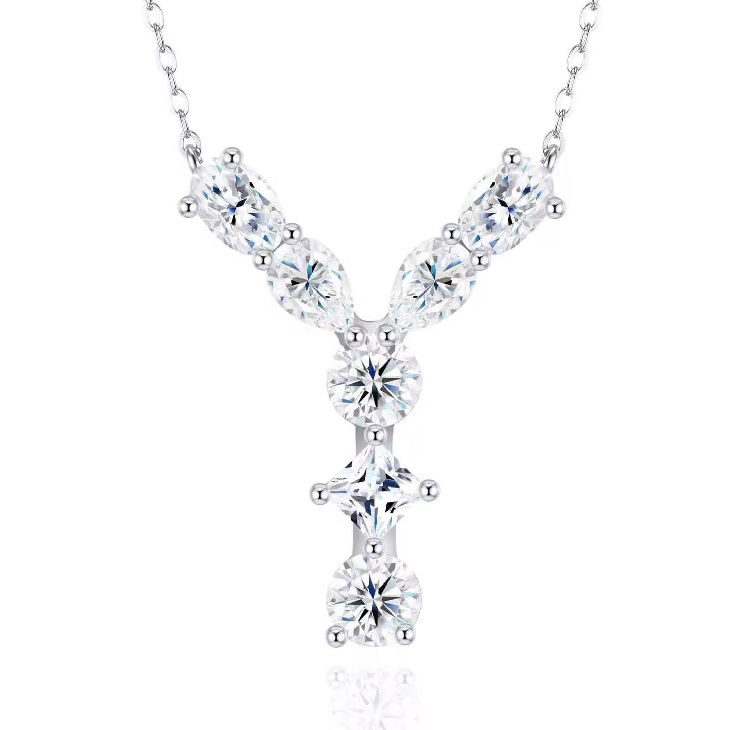 Moissanite Initial Necklace