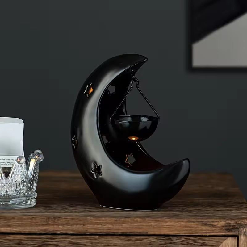 Moon Star Ceramic Candle Holder