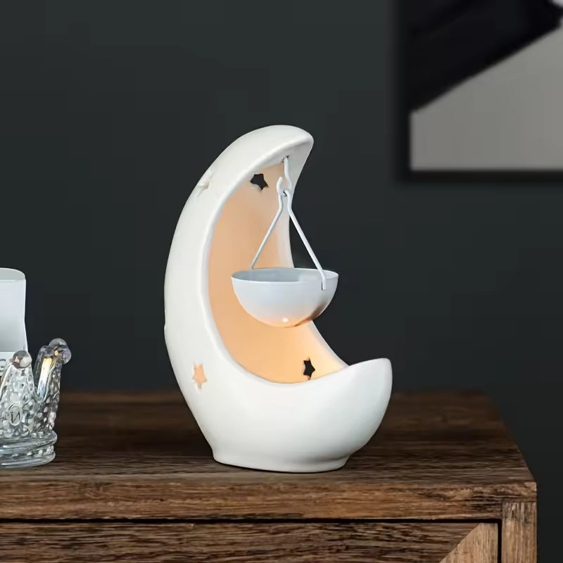 Moon Star Ceramic Candle Holder