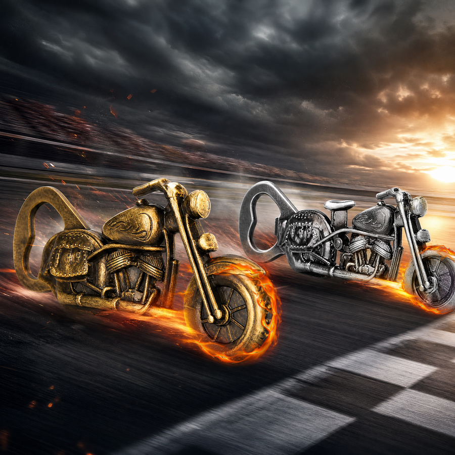 Retro Motorcycle Bottle Opener