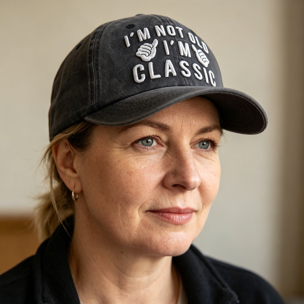 Adjustable statement hat for birthdays and retirement gifts