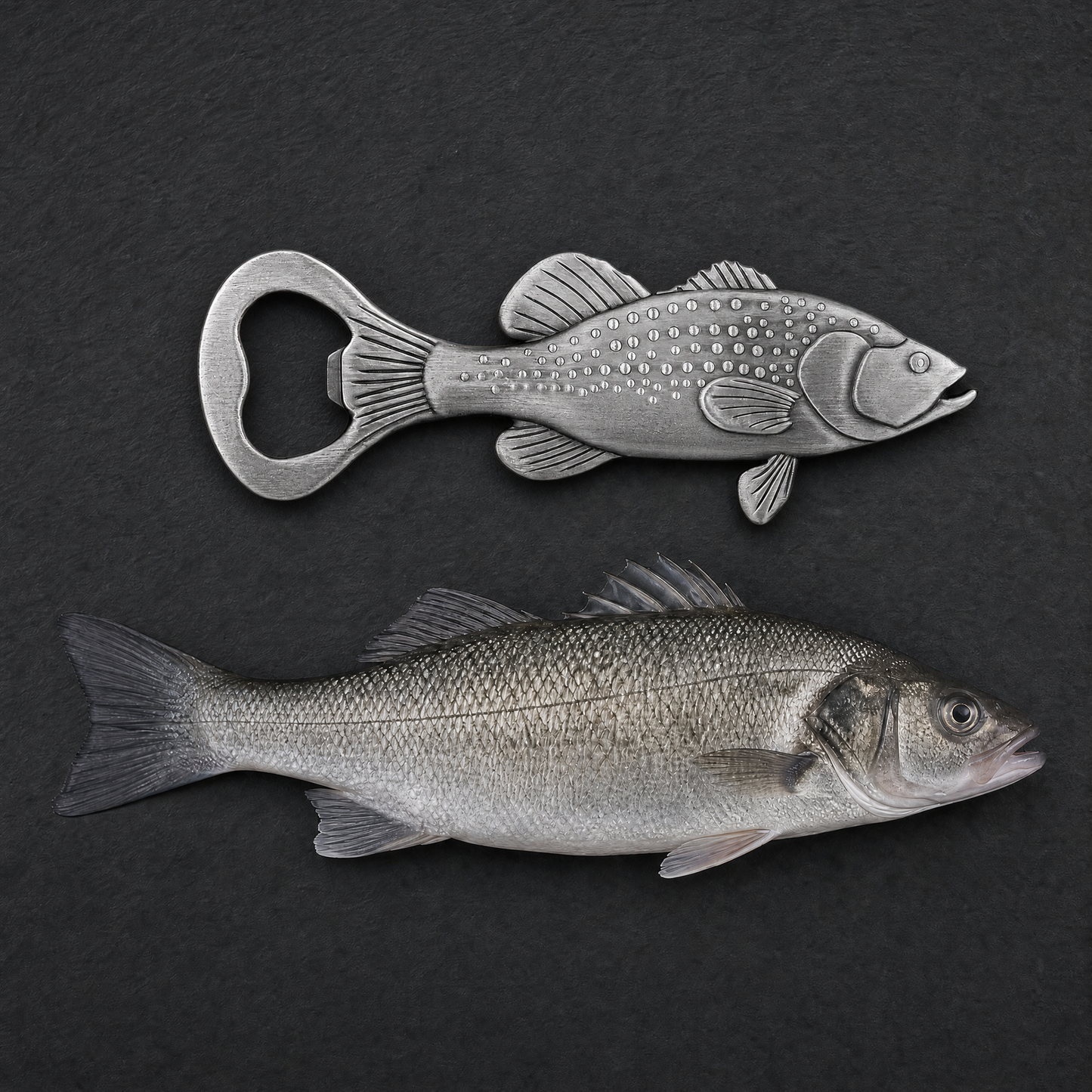 Bronze sea bass bar opener for home and parties