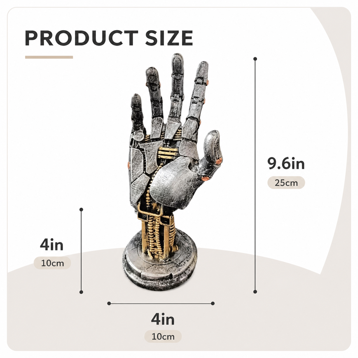 Mechanical hand controller stand for a gaming desk