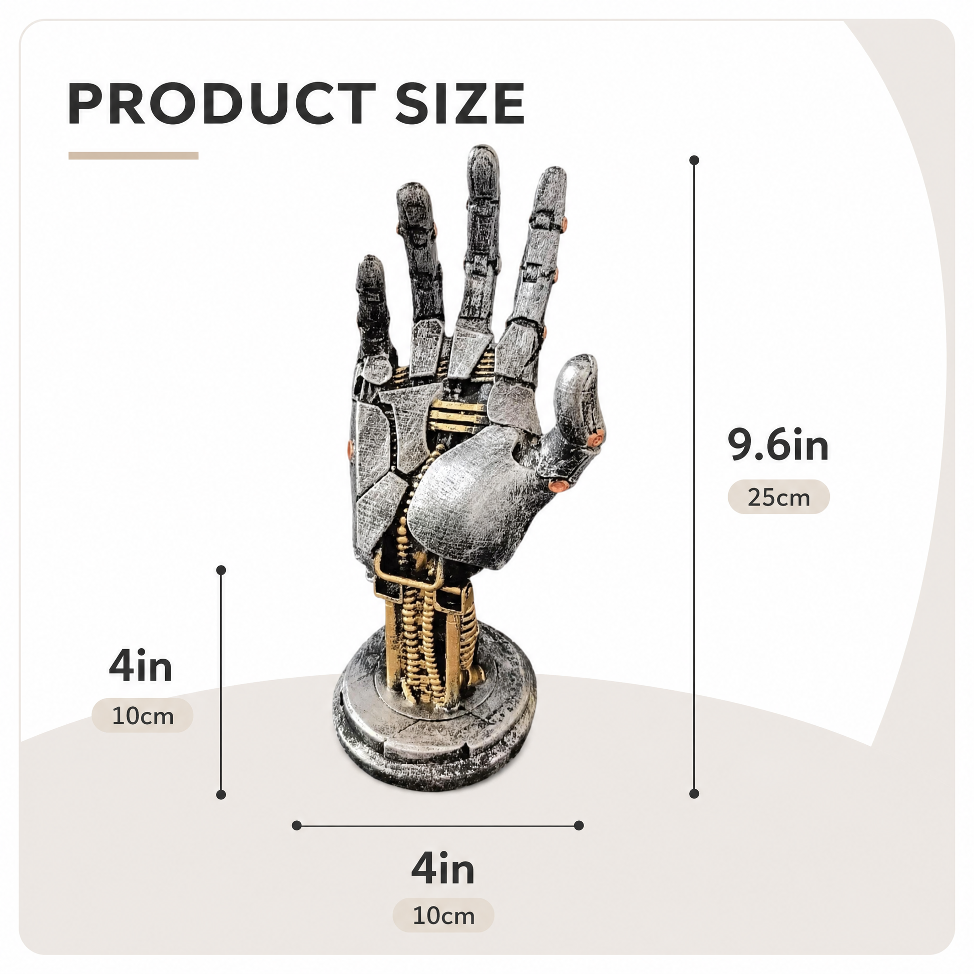Mechanical hand controller stand for a gaming desk