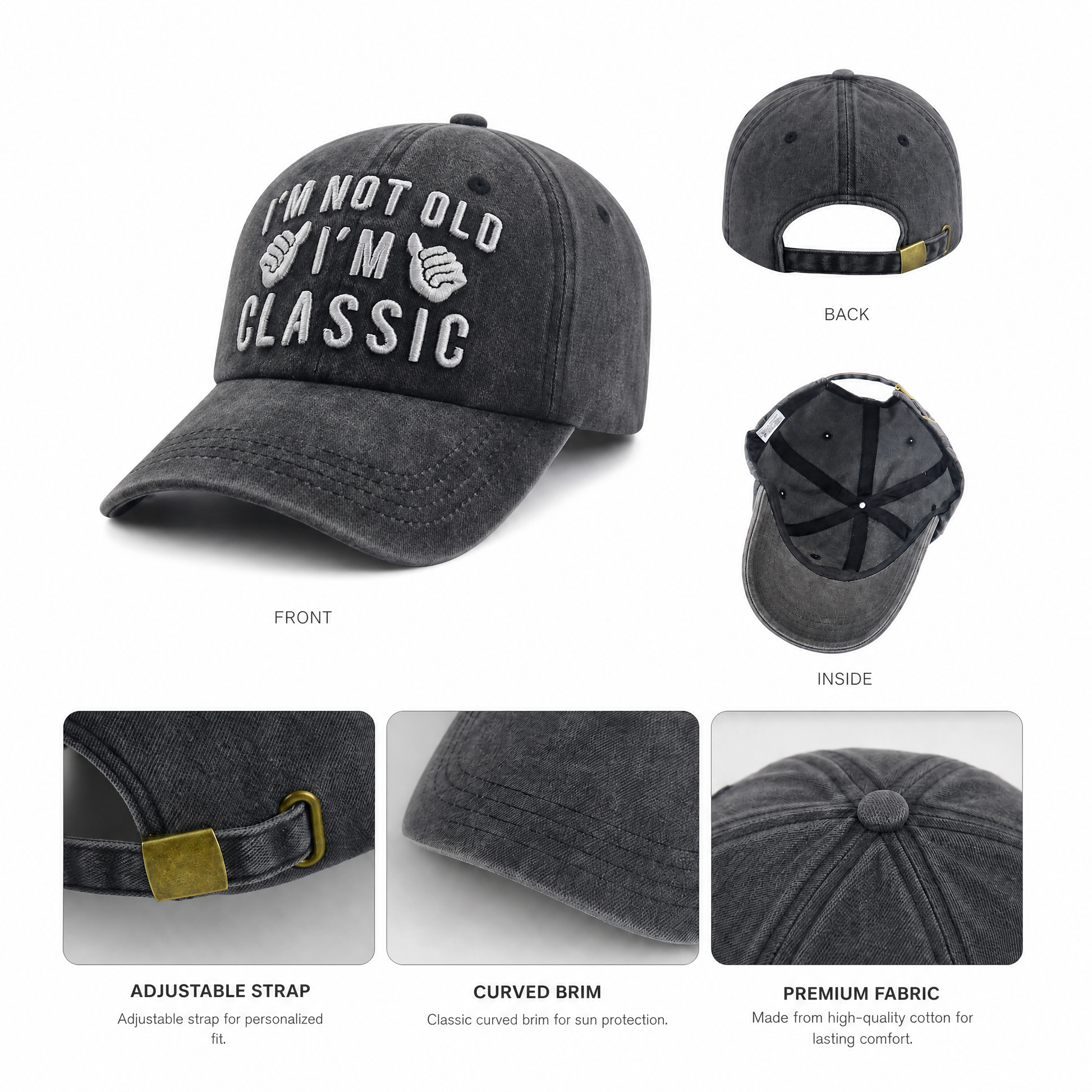 Not old classic cap gift for dads, grandpas, and friends
