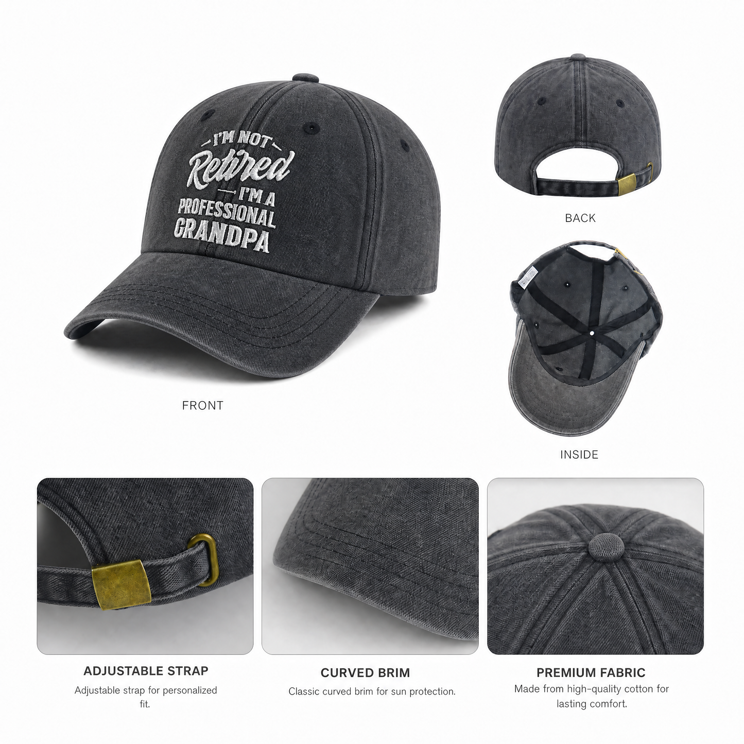 Retirement gift hat for dads promoted to grandpa life