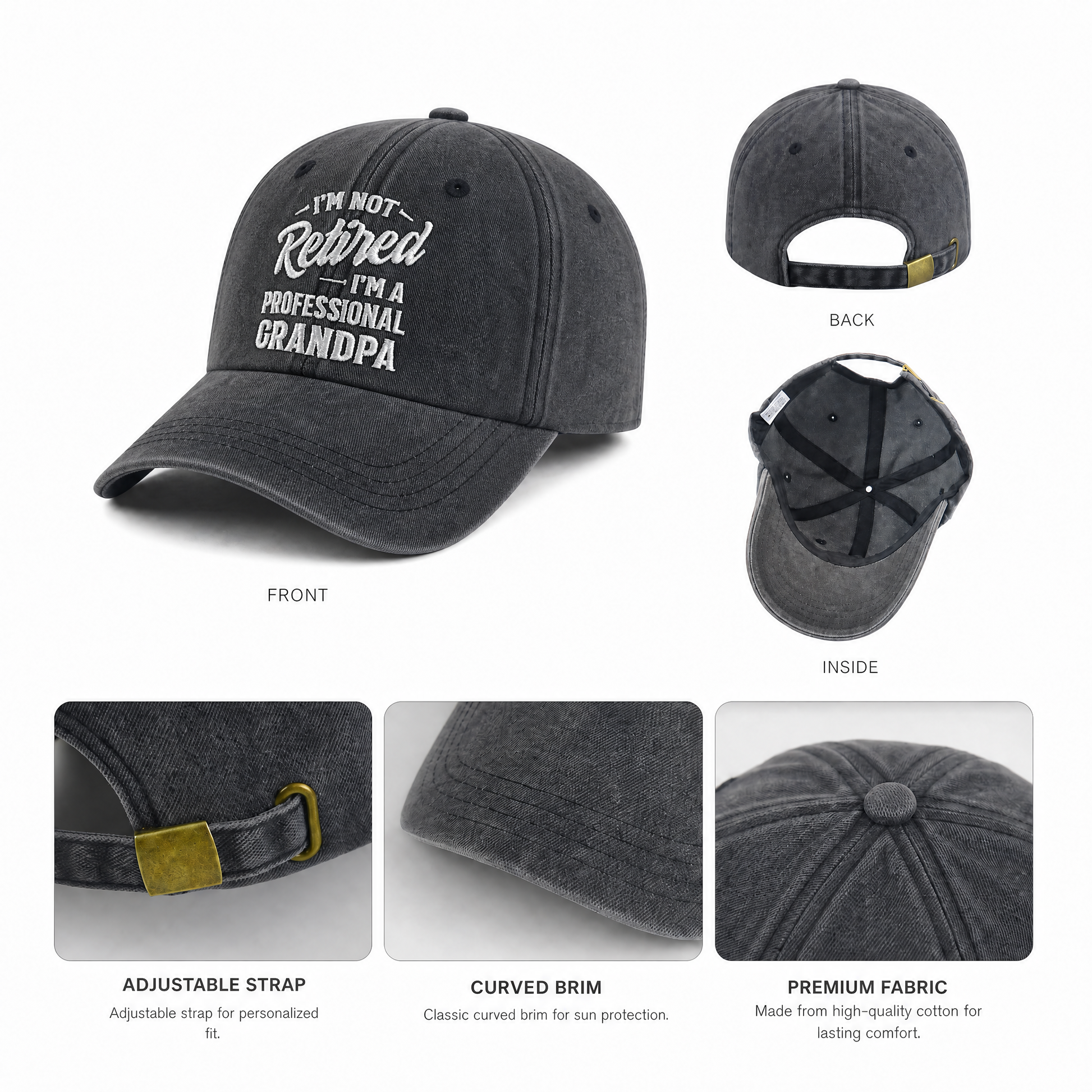 Retirement gift hat for dads promoted to grandpa life